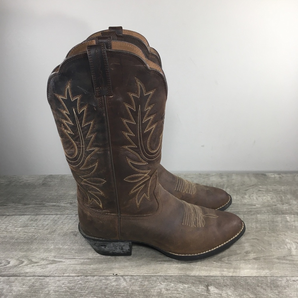 Ariat 10001021 Heritage R Toe Distressed Leather Cowgirl Western Womens Boots 7